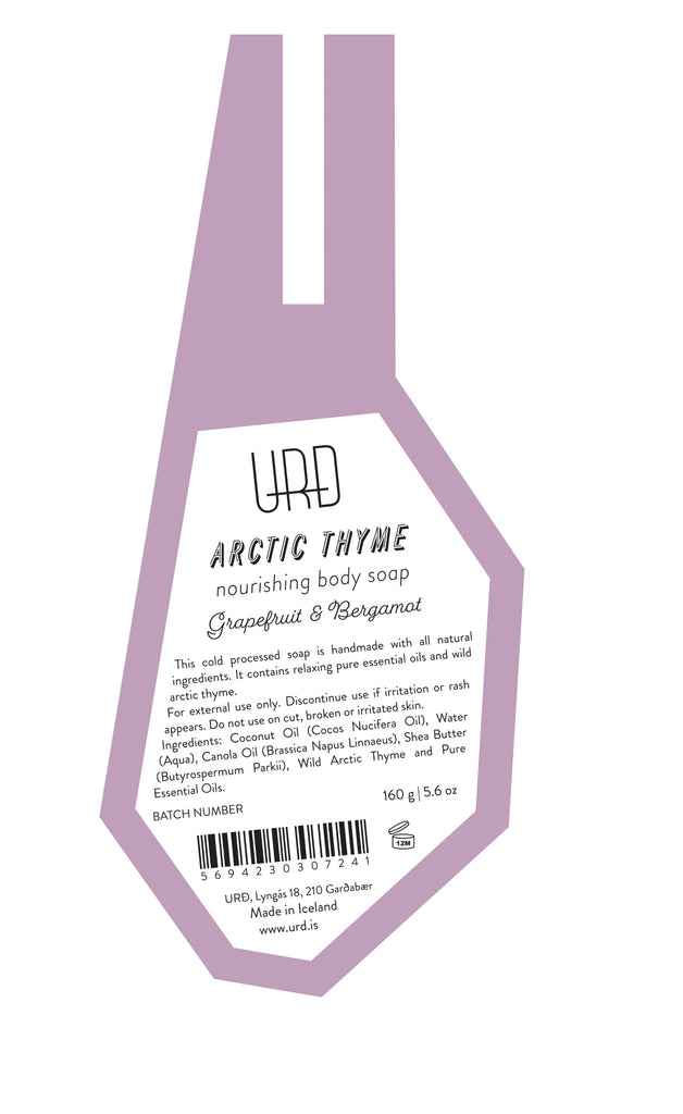 Relaxing pure essential oils and wild artic thyme soap. 