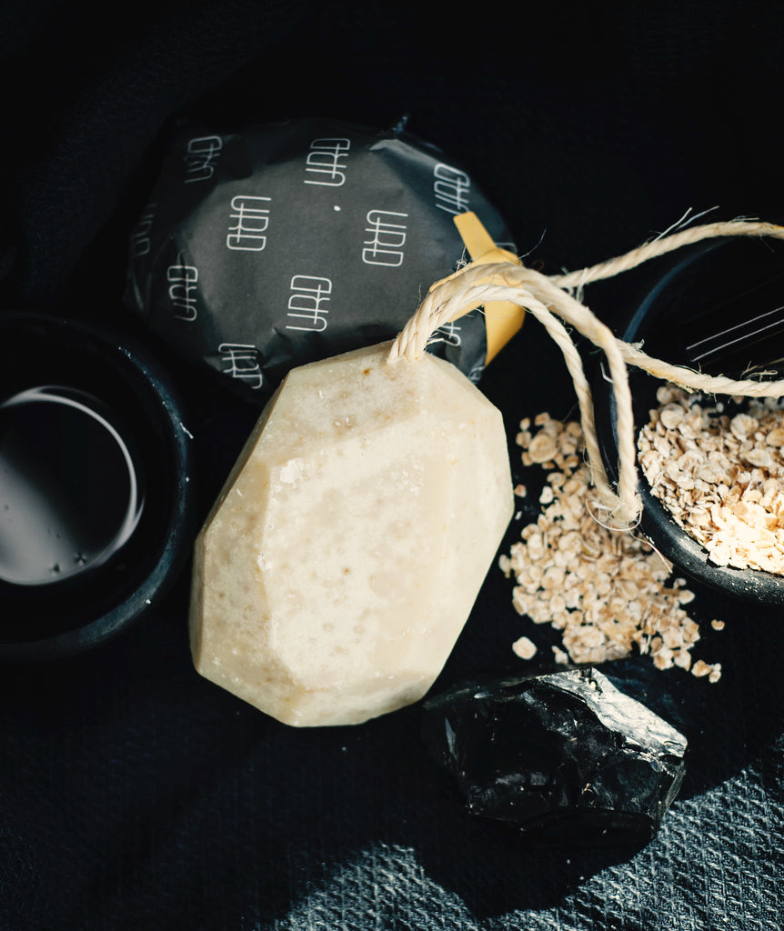 Cold-processed handmade soap with all natural ingredients .