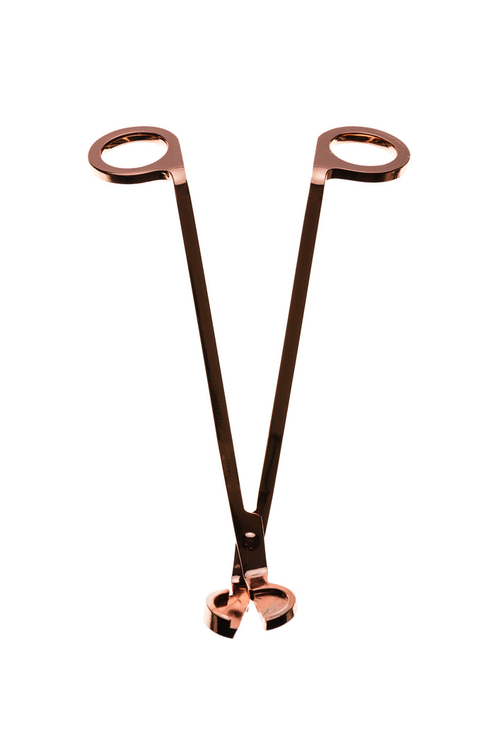 Candle wick trimmer in rose gold