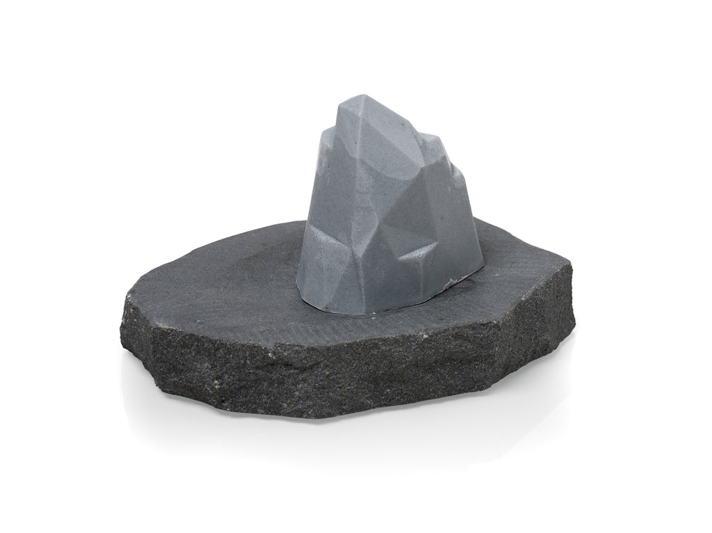 beautiful hand carved soap dish from Icelandic Basalt. Basalt rock is formed by solidification of magma and has columnar structure. Colour is dark grey or black. The soap dish only gets better with using it and it fits well under wet soap. 